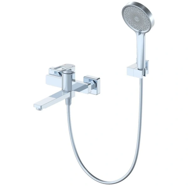 Смеситель для ванны Wonzon & Woghand Frame WW-88639010-CR с душевым гарнитуром, хром
