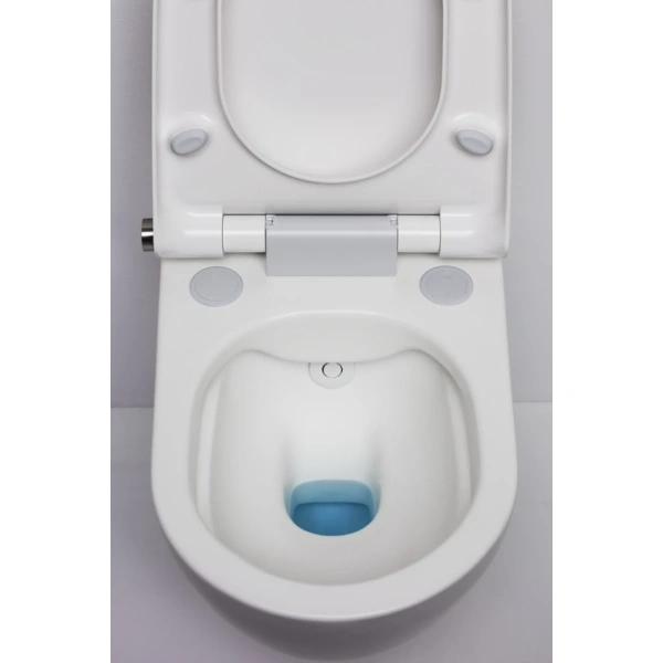 Унитаз-биде подвесной Laufen Cleanet Riva 8.2069.1.400.000.1, безободковый, с сиденьем, покрытие LCC, белый