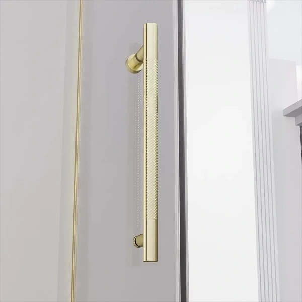 Душевая дверь Veconi Premium Alassio AL-120-00-G-C4 120 см, профиль золотой матовый, стекло прозрачное
