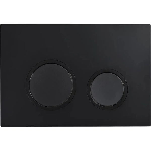 Кнопка смыва Veconi Flush V11 FLV11-B для инсталляции, черный матовый/черный глянец/черный матовый