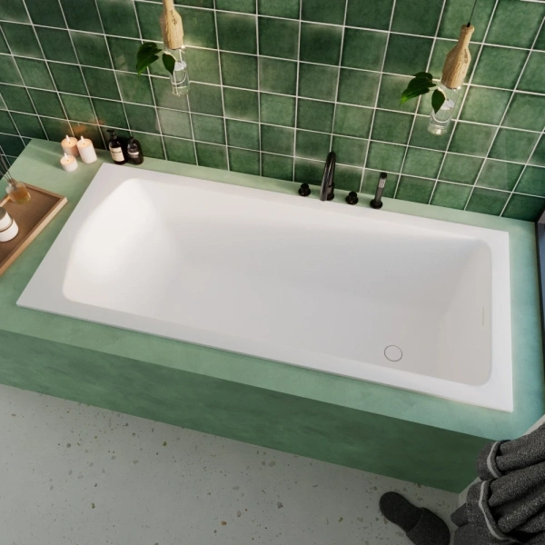 Ванна из литьевого мрамора WhiteCross Coin Solid Surface 0224.170075.200 170x75 см, белый матовый
