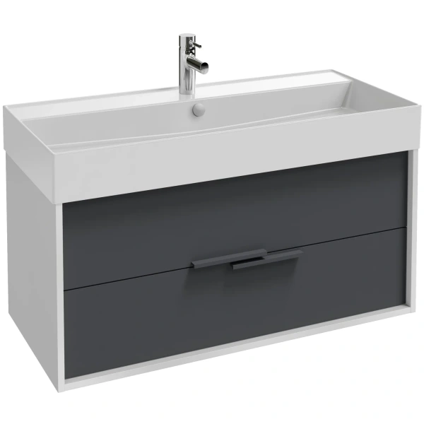 Тумба белый/насыщенный Jacob Delafon Vivienne EB1585-N18-M76 99,9 см, серый матовый