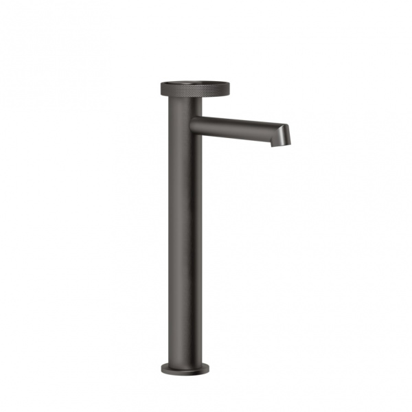 Смеситель для раковины-чаши Gessi Anello с коротким изливом, без донного клапана 63304#707, черный металл брашированный PVD