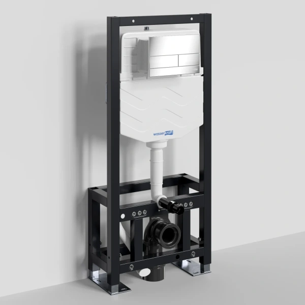 Инсталляция для унитаза WasserKRAFT Dill 61 61TLT.010.ME.CH04 с кнопкой смыва, хром