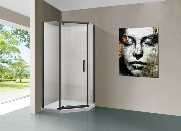 Душевой уголок Vincea Stresa VSP-1S100CLGM прозрачное 90x90 см