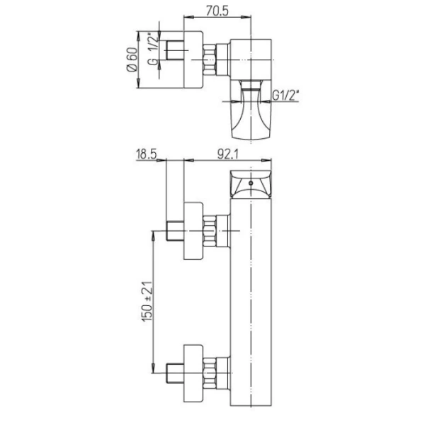 Смеситель для душа Paini F1 F1CR5112SKM