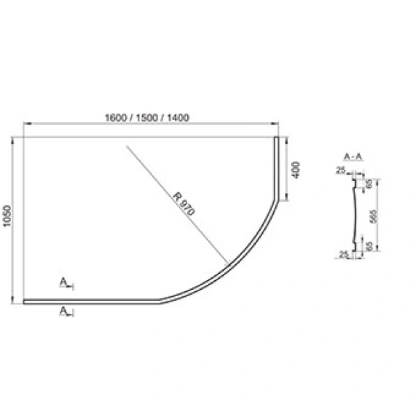 Передняя панель A Rosa I Ravak CZL1000A00 160 см