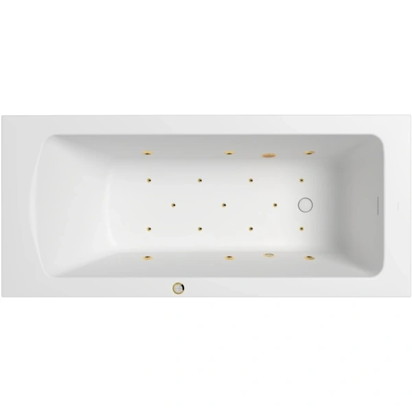 Ванна из литьевого мрамора WhiteCross Coin Solid Surface 0224.170075.200.RELAX.GL 170x75 см, с гидромассажем, белый матовый