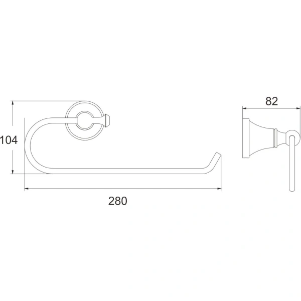 Кольцо для полотенец Rose RG1906H 28 см