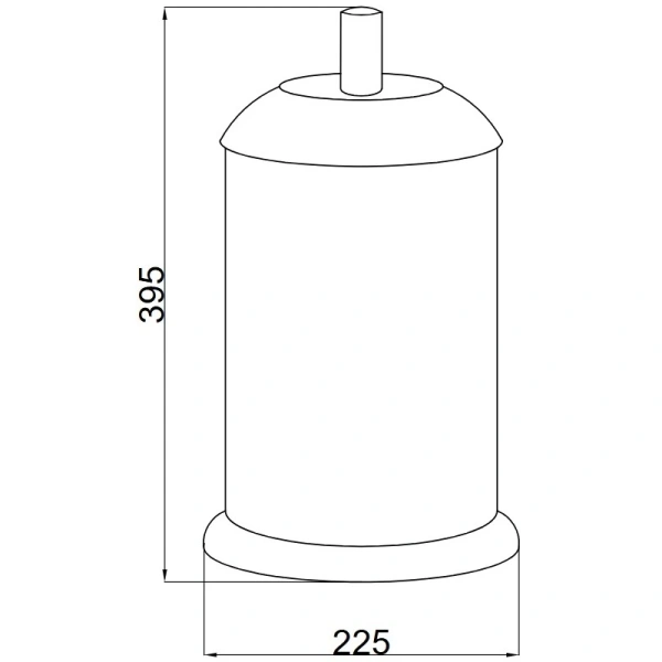 Мусорное ведро Boheme Murano 10914-B-BR, бронза/черный