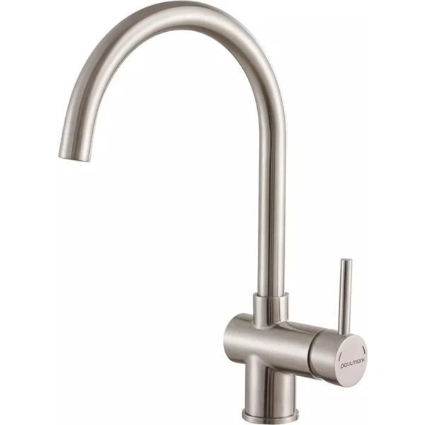 Смеситель для кухни Paulmark Bend Be212066-BS, нержавеющая сталь