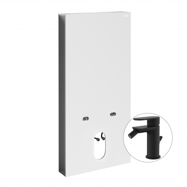 Гигиенический душ со смесителем WasserKRAFT 86BDT.050.WH.SQ7406, белый глянцевый