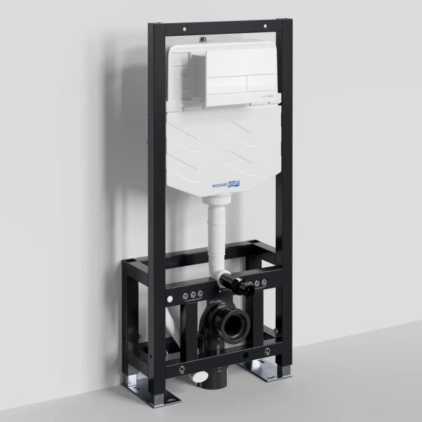 Инсталляция для унитаза WasserKRAFT Dill 61 61TLT.010.ME.WM04 с кнопкой смыва, белый матовый
