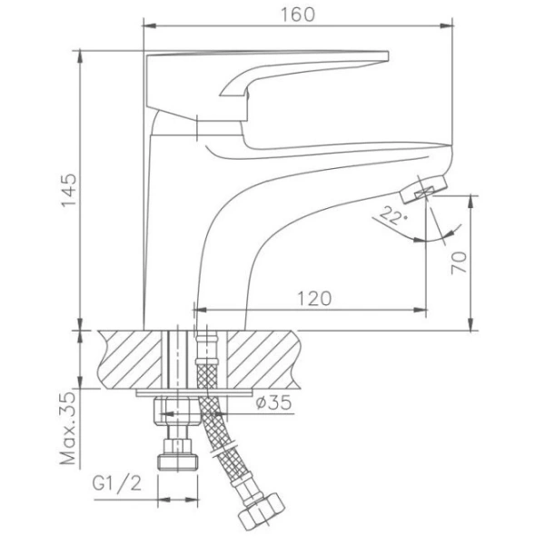 Смеситель для раковины с гигиеническим душем Haiba HB1268