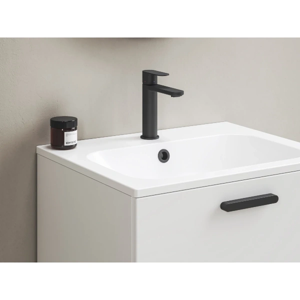 Смеситель для раковины Ravak Chrome II CR II 014.21BL X070460 CoolStart, без донного клапана, черный матовый