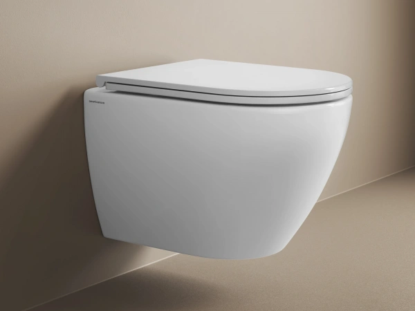 Унитаз подвесной CeramicaNova Маэстро CN16001T безободковый, торнадо, с сиденьем микролифт, белый
