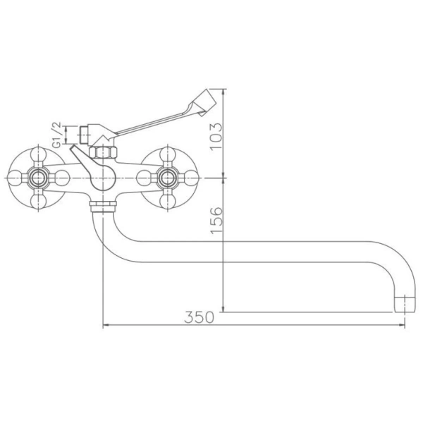 Смеситель для ванны Haiba HB2619-4