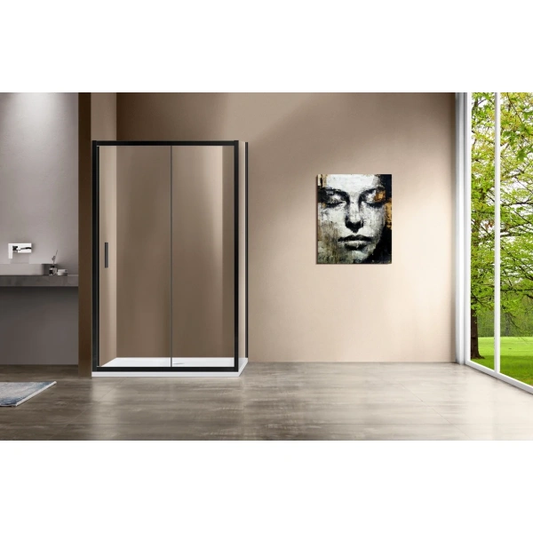 Душевой уголок Vincea Garda VSR-1G8014CLB прозрачное 140x80 см