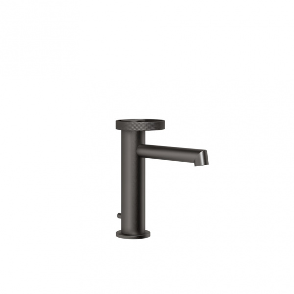 Смеситель для раковины Gessi Anello с донным клапаном 63301#707, черный металл брашированный PVD