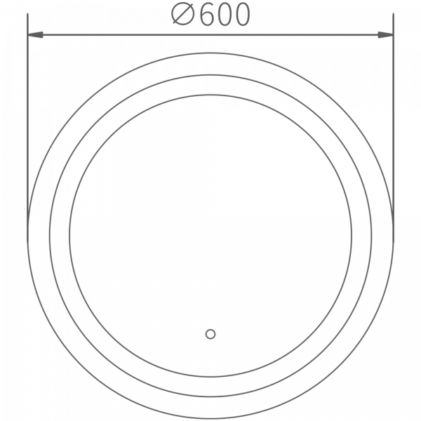 Зеркало Haiba HB662 Ø60 см, с LED-подсветкой