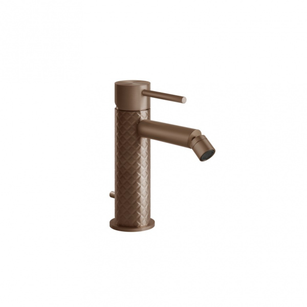 Смеситель для биде Gessi 316 Intreccio с донным клапаном 54107#708, медь брашированная PVD