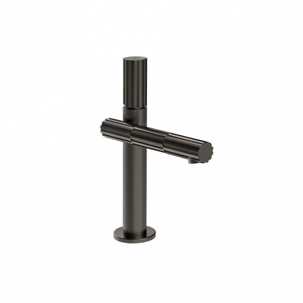 Смеситель для раковины Gessi Incastri без донного клапана, высота 212 мм 75002#707, черный металл брашированный PVD