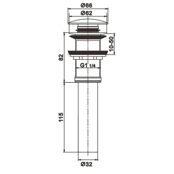 Донный клапан Rose RS11