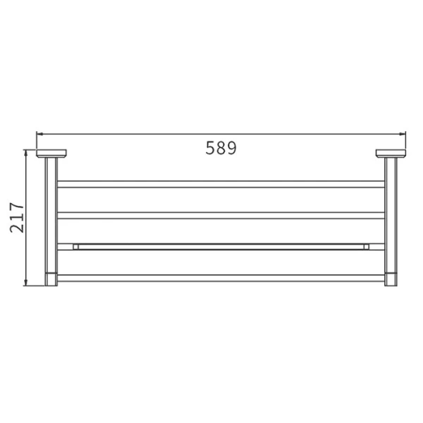 Полка для полотенец Gappo G3824 58,9 см, хром
