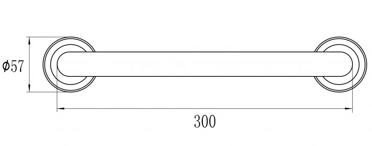 Поручень для ванны Ganzer 31003-D, 30 см, бронза