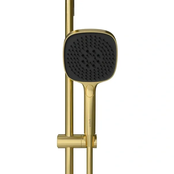 Душевой гарнитур Vitra Core Square A4591725EXP 3 режима, золотой матовый