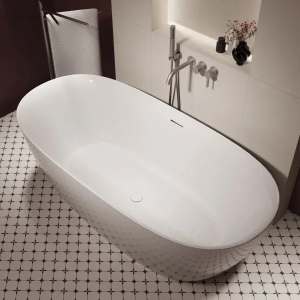 Акриловая ванна Vincea VBT-708-1600 160x80 см, отдельностоящая, белый