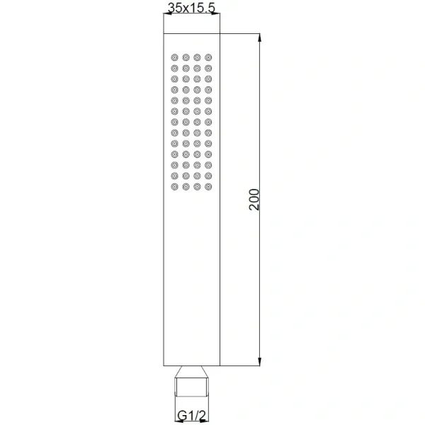 Душевая лейка Aquame AQM8512CR 35 мм, 1 режим, хром