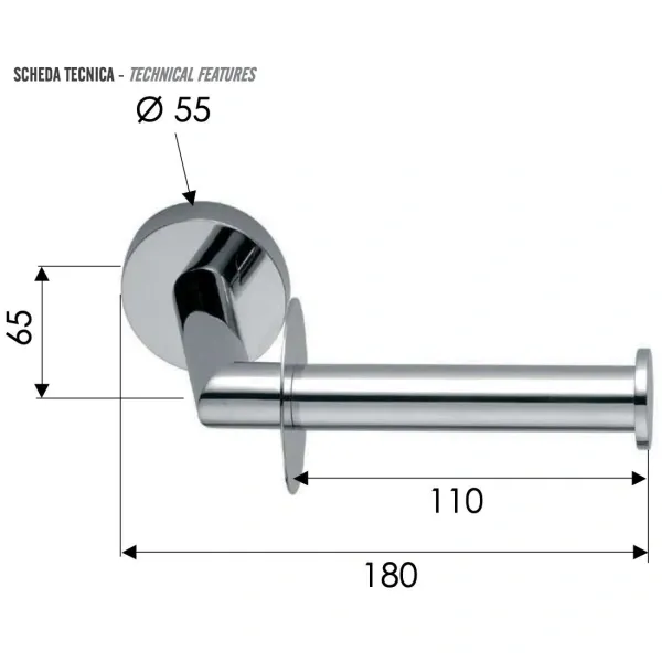 Держатель туалетной бумаги Remer Guest GS61BG