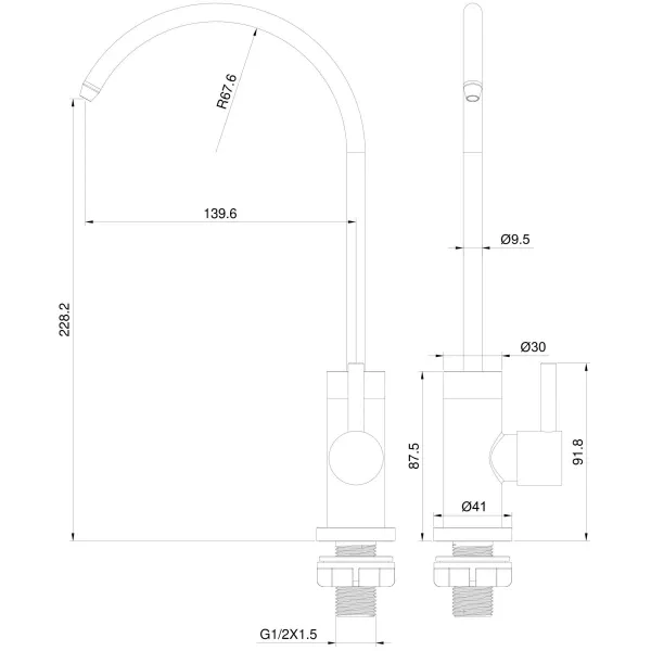 Кран для фильтра Wonzon & Woghand WW-AE4587-MW, белый матовый