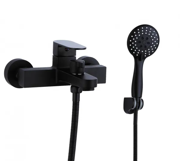 Смеситель для ванны Vieir 283531-C, с коротким изливом, черный
