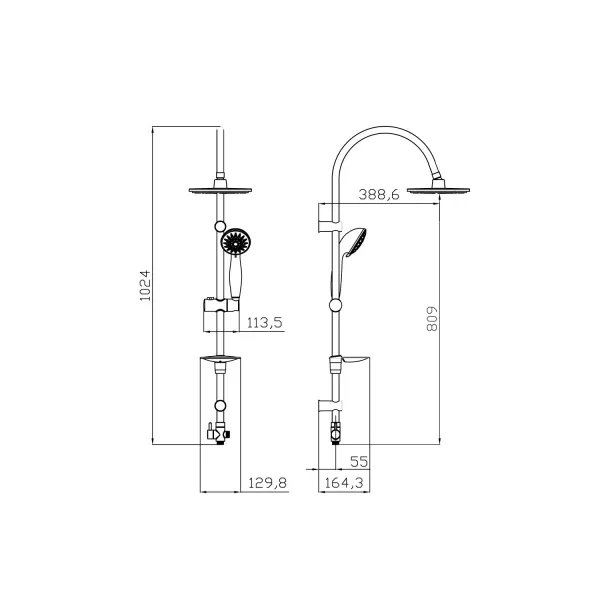 Душевая стойка Lemark LM8801C