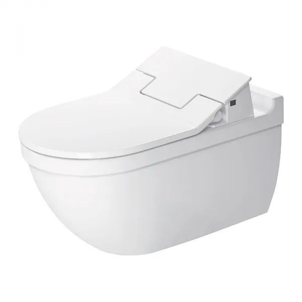 Унитаз подвесной Duravit Starck 3 2226590000 37x62 см, крышка-биде SensoWash Slim+, белый