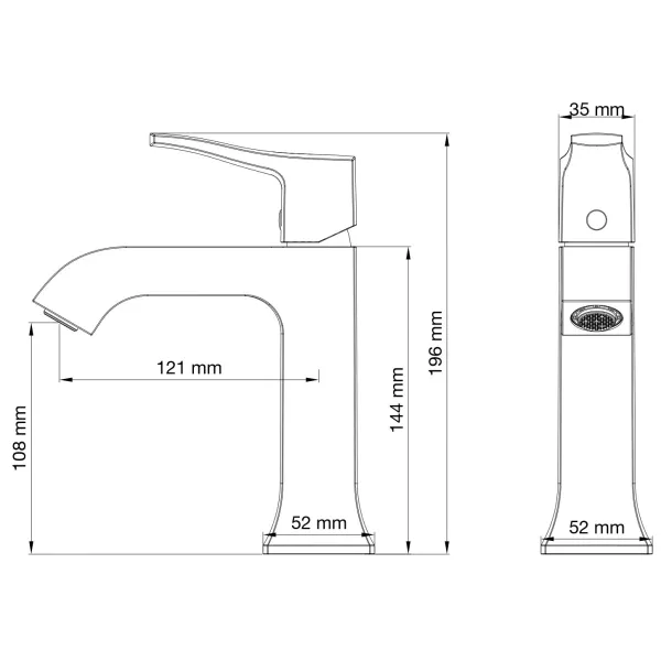 Смеситель для раковины Wonzon & Woghand Flex WW-88018072-BG, золотой матовый