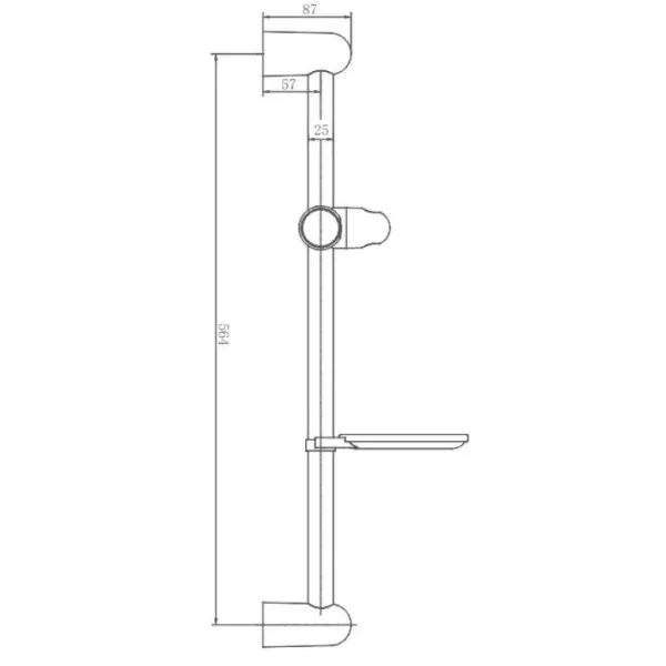 Душевая штанга Haiba HB8003 56,4 см
