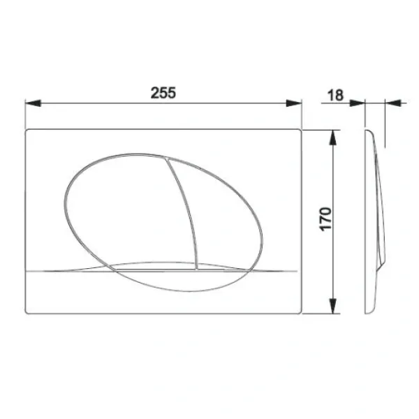 Кнопка смыва Roca Active 42B 8901140B2 для инсталляции, матовый хром