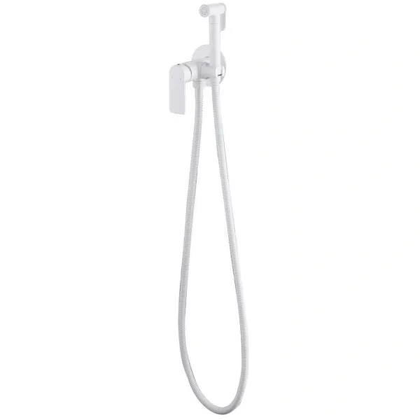 Гигиенический душ Abber Weiss Insel AF8025W со смесителем, белый матовый
