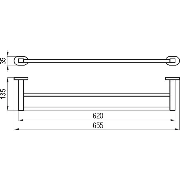 Двойной полотенцедержатель Ravak Chrome CR 320.00