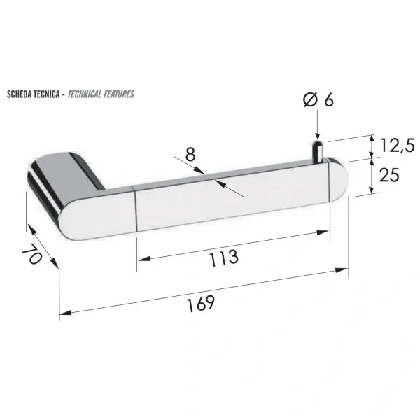 Держатель туалетной бумаги Remer Lounge LN61NP