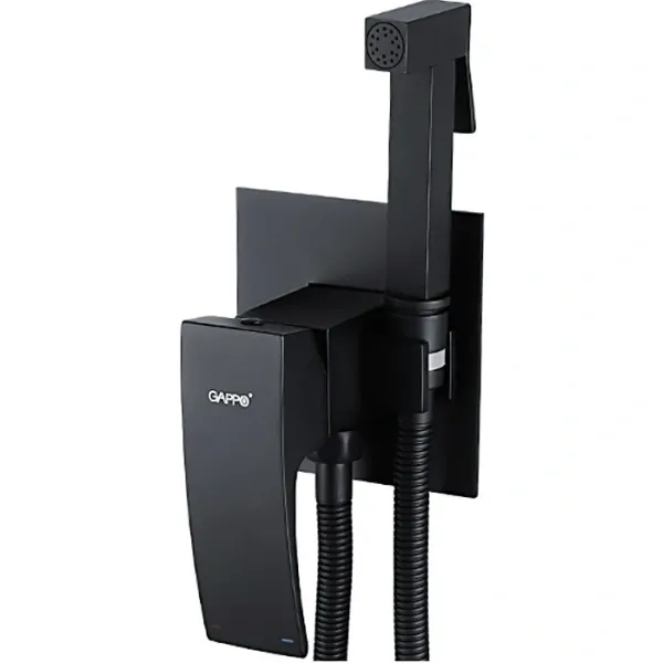 Гигиенический душ Gappo G7207-6 со смесителем, черный матовый