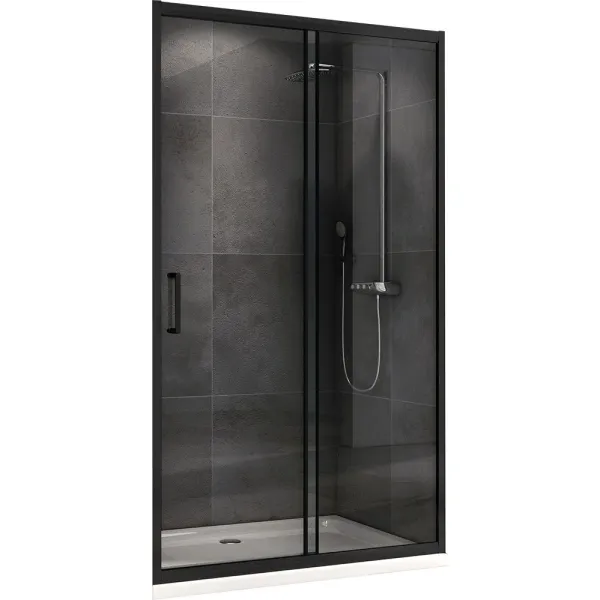 Душевая дверь Abber Schwarzer Diamant AG30140B прозрачное 140 см