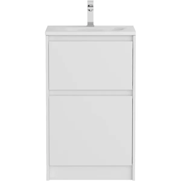 Тумба под раковину BelBagno Kraft KRAFT39-500/390-2C-PIA-BO 50,5 см, напольная, белый матовый (Bianco Opaco)