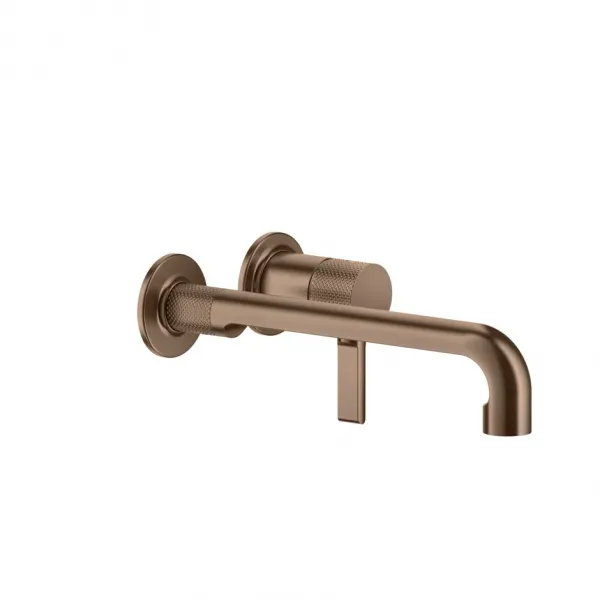 Смеситель для ванны Gessi Inciso L с длинным изливом, без донного клапана 58089#708, медь брашированная PVD