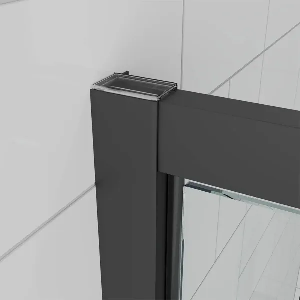 Душевая дверь Veconi Ottimo OP30B-90-12-C9 90 см, профиль черный матовый, стекло тонированное матовое
