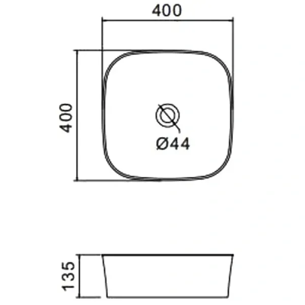 Раковина-чаша Gappo GT202 40x40 см, накладная, белый