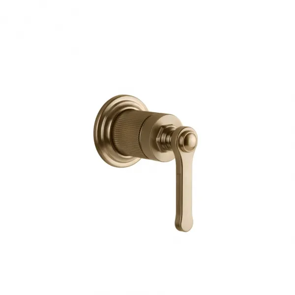 Смеситель для раковины скрытого монтажа Gessi Venti20 настенный, на 1 позицию 65109#726, теплая бронза брашированная PVD